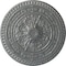 Ekena Millwork Naple Ceiling Medallion (Fits Canopies up to 3 3/8"), Hand-Painted Platinum, 37 1/2"OD x 3 3/8"P CM37NAPLS - alternate 1